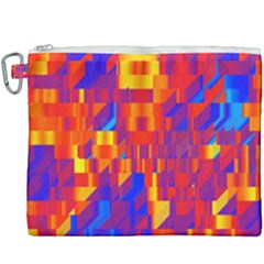 Geometric Pattern Fluorescent Colorful Canvas Cosmetic Bag (xxxl) by Jancukart