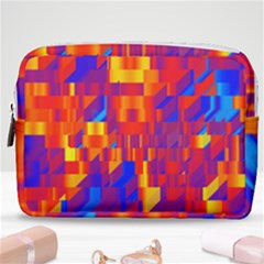 Geometric Pattern Fluorescent Colorful Make Up Pouch (medium)