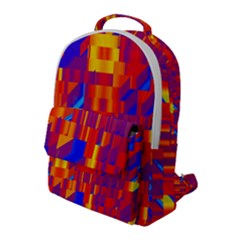 Geometric Pattern Fluorescent Colorful Flap Pocket Backpack (large)