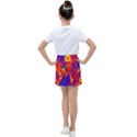 Geometric Pattern Fluorescent Colorful Kids  Tennis Skirt View2