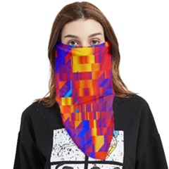 Geometric Pattern Fluorescent Colorful Face Covering Bandana (triangle) by Jancukart