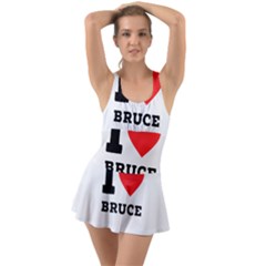 I Love Bruce Ruffle Top Dress Swimsuit by ilovewhateva