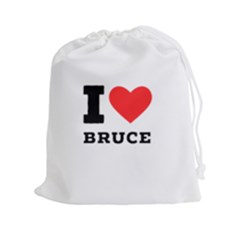 I Love Bruce Drawstring Pouch (2xl) by ilovewhateva