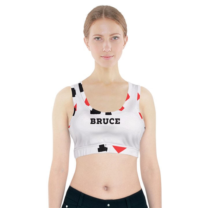 I love bruce Sports Bra With Pocket