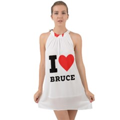 I Love Bruce Halter Tie Back Chiffon Dress by ilovewhateva