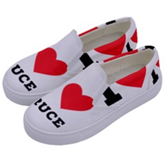 I Love Bruce Kids  Canvas Slip Ons by ilovewhateva