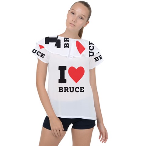 I Love Bruce Ruffle Collar Chiffon Blouse by ilovewhateva