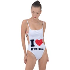 I Love Bruce Tie Strap One Piece Swimsuit by ilovewhateva