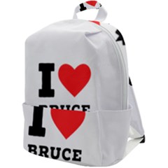 I Love Bruce Zip Up Backpack by ilovewhateva