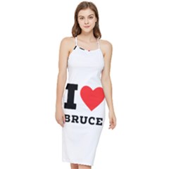 I Love Bruce Bodycon Cross Back Summer Dress by ilovewhateva