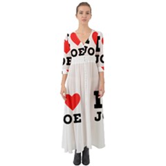 I Love Joe Button Up Boho Maxi Dress by ilovewhateva