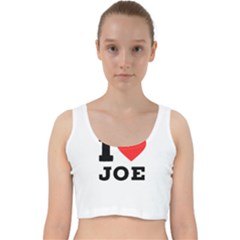 I Love Joe Velvet Racer Back Crop Top by ilovewhateva