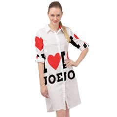 I Love Joe Long Sleeve Mini Shirt Dress by ilovewhateva