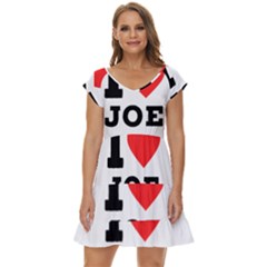 I Love Joe Short Sleeve Tiered Mini Dress by ilovewhateva