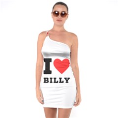 I Love Billy One Shoulder Ring Trim Bodycon Dress by ilovewhateva