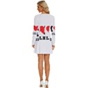 I love billy Long Sleeve Deep V Mini Dress  View4