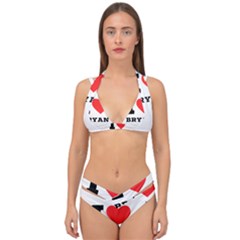 I Love Bryan Double Strap Halter Bikini Set by ilovewhateva