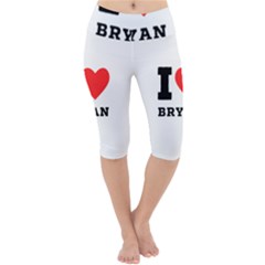 I Love Bryan Lightweight Velour Cropped Yoga Leggings by ilovewhateva