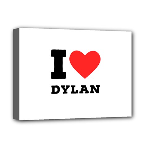 I Love Dylan  Deluxe Canvas 16  X 12  (stretched)  by ilovewhateva