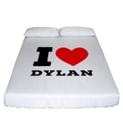 I Love Dylan  Fitted Sheet (california King Size) by ilovewhateva