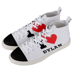 I Love Dylan  Men s Mid-top Canvas Sneakers by ilovewhateva