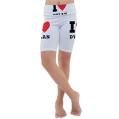 I Love Dylan  Kids  Lightweight Velour Cropped Yoga Leggings by ilovewhateva