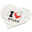 I love Dylan  Wooden Puzzle Heart View2