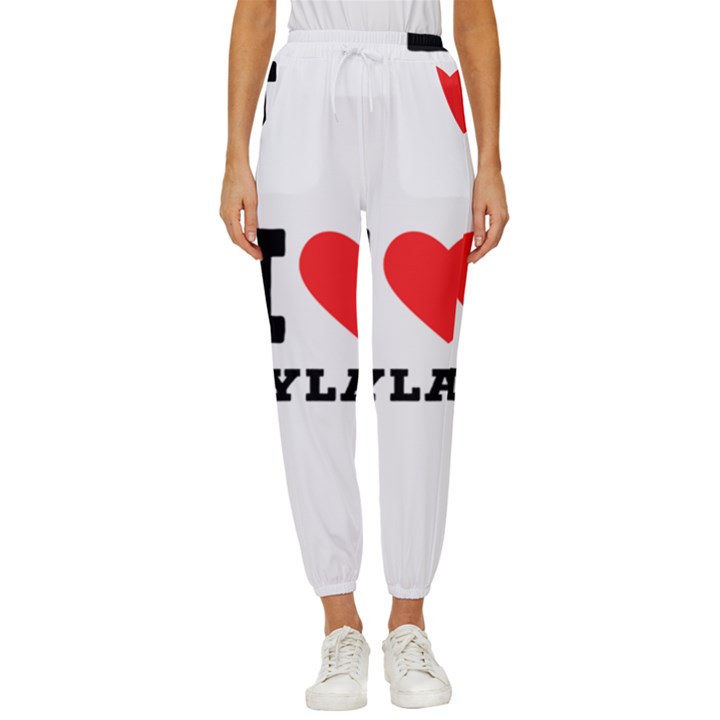 I love Dylan  Women s Cropped Drawstring Pants