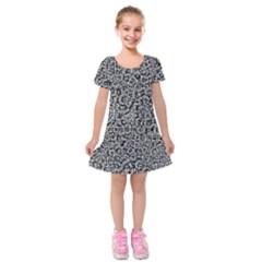 Abstract-0025 Kids  Short Sleeve Velvet Dress by nateshop