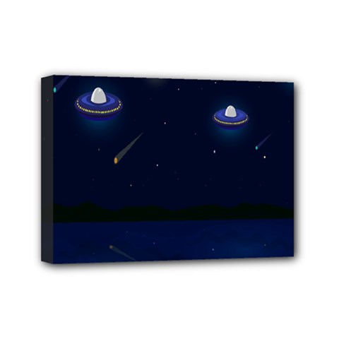 Alien Navi Mini Canvas 7  X 5  (stretched)