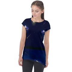 Alien Navi Cap Sleeve High Low Top by nateshop