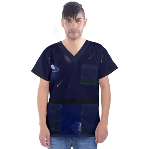 Alien Navi Men s V-neck Scrub Top by nateshop