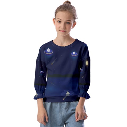 Alien Navi Kids  Cuff Sleeve Top by nateshop