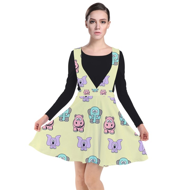 Animals-17 Plunge Pinafore Dress