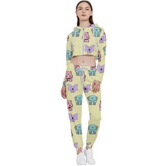 Animals-17 Cropped Zip Up Lounge Set by nateshop