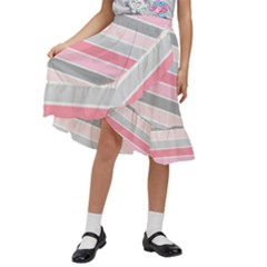 Background-01 Kids  Ruffle Flared Wrap Midi Skirt