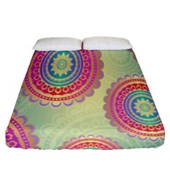 Background-02 Fitted Sheet (queen Size)