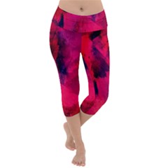 Background-03 Lightweight Velour Capri Yoga Leggings by nateshop