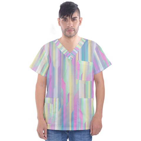 Background-28 Men s V-neck Scrub Top by nateshop