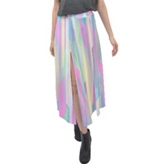 Background-28 Velour Split Maxi Skirt by nateshop