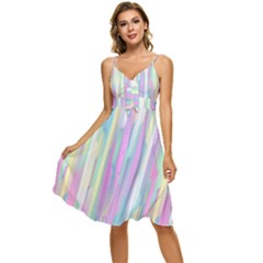 Background-28 Sleeveless Tie Front Chiffon Dress by nateshop