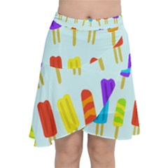 Background-29 Chiffon Wrap Front Skirt by nateshop