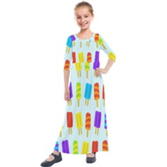 Background-29 Kids  Quarter Sleeve Maxi Dress by nateshop