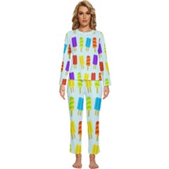 Background-29 Womens  Long Sleeve Lightweight Pajamas Set by nateshop