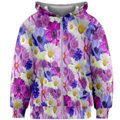 Blossoms-yellow Kids  Zipper Hoodie Without Drawstring by nateshop