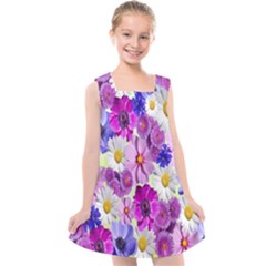 Blossoms-yellow Kids  Cross Back Dress by nateshop