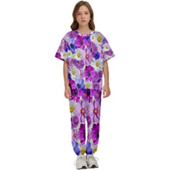 Blossoms-yellow Kids  Tee And Pants Sports Set by nateshop