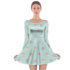 Butterfly-15 Long Sleeve Skater Dress by nateshop