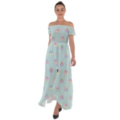 Butterfly-15 Off Shoulder Open Front Chiffon Dress by nateshop