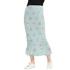 Butterfly-15 Maxi Fishtail Chiffon Skirt by nateshop